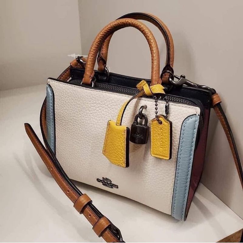 COACH Micro Zoe Crossbody In Colorblock Sling/Hand Bag Tas Tali Panjang