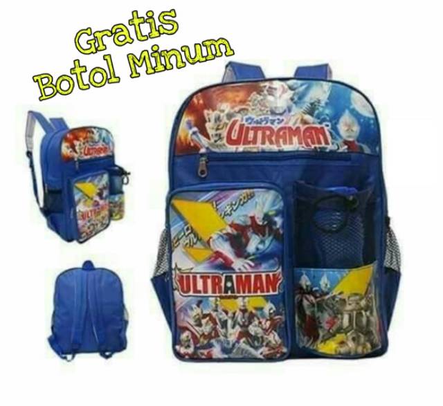 Tas Sekolah Ultraman Gratis Botol Minum
