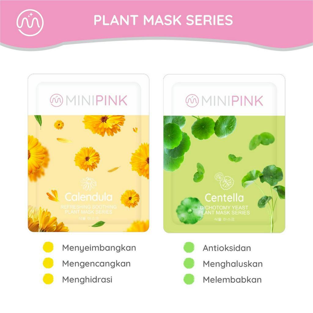 MINIPINK  Fruit Mask Series Sheet Mask Masker Wajah Mini Pink MP001