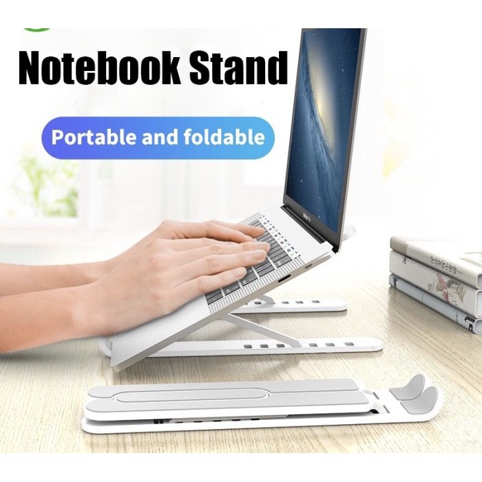 Stand Holder Lipat Adjustable Anti Slip Untuk Laptop/Notebook-Aluminium