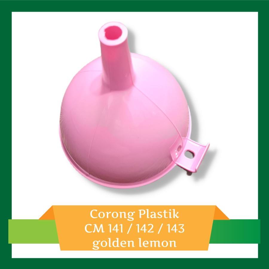 CORONG PLASTIK golden lemon air minyak cairan food grade masakan botol