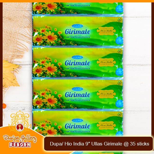 Dupa/ Hio India 9&quot; Ullas Girimale @ 35 sticks (6 pcs)