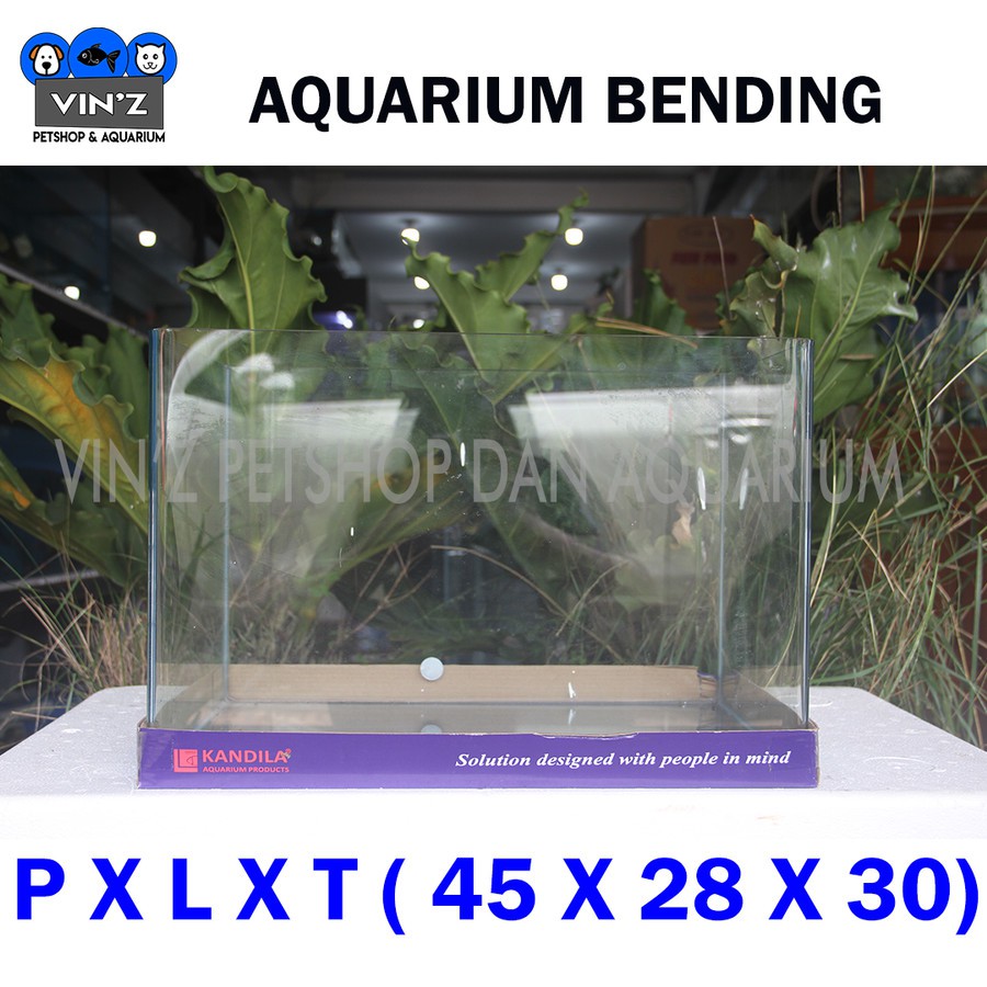 Aquarium Kandila IGLASS 450 Bending Tanpa Sambungan 37L