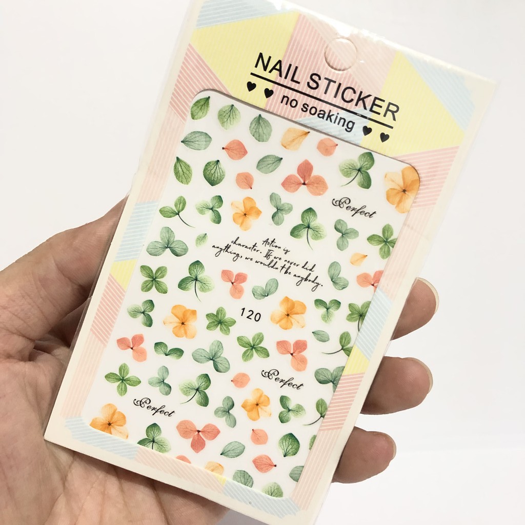 Nails Sticker Motif Bunga Hiasan Kuku Nail Art