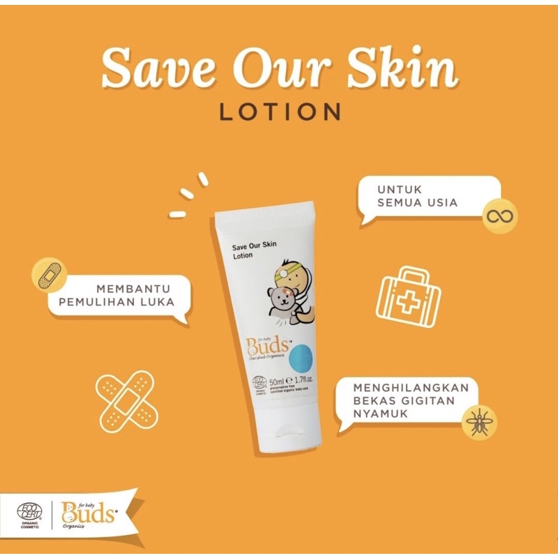 Buds Save Our Skin Lotion Cherish 50 ml - krim perawatan bayi