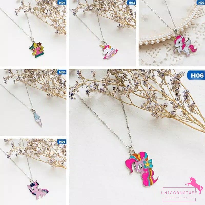 Kalung Unicorn Kalung dengan Motif Unicorn Anak Gold