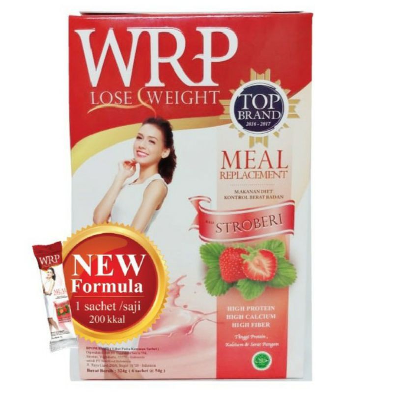 

WRP Lose Weight Meal Replacement Strawberry 324 gr (6sachet × 54gr) - WRP Diet Strawberry