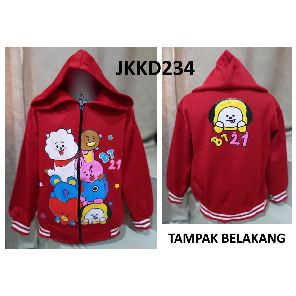 Jaket Anak Perempuan Motif Kartun