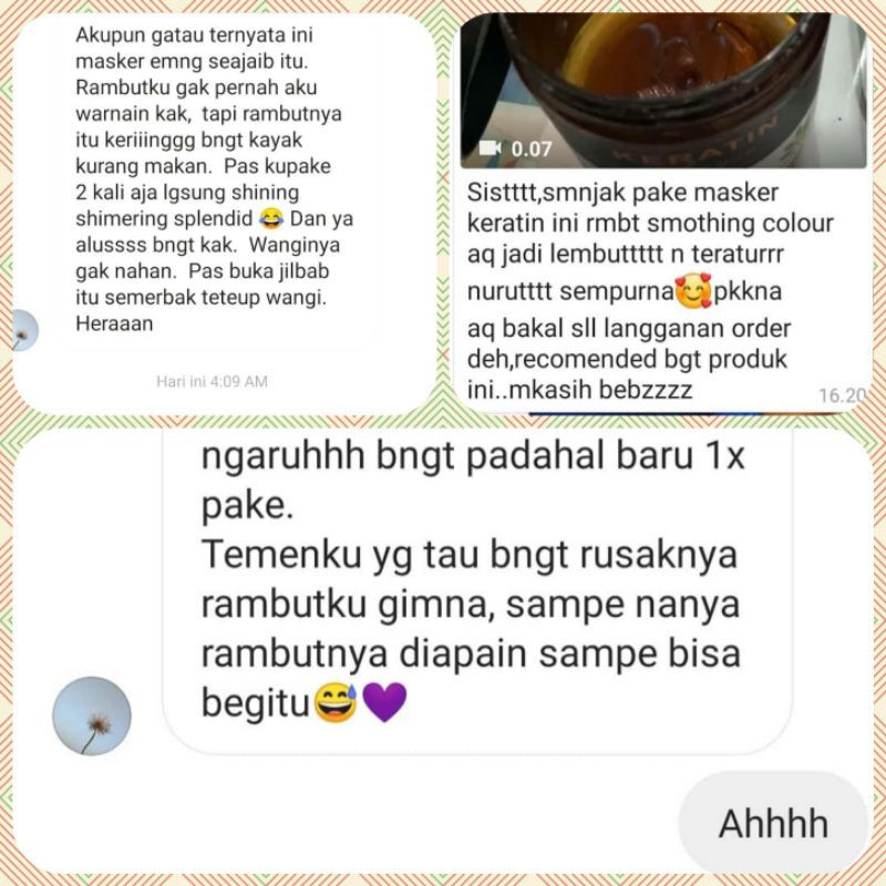 ONLY YOU Masker Keratin Masker Rambut Rontok 500ml Formula USA untuk rambut rontok rambut kering-6