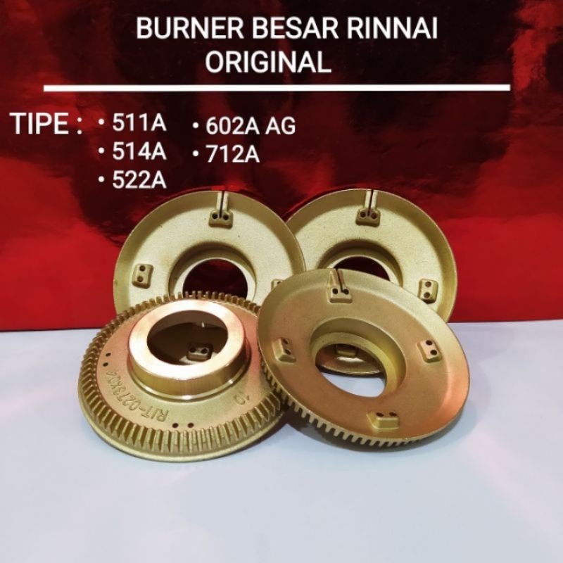 Burner Kompor Gas Rinnai | Kuningan Kompor Rinnai Besar Original