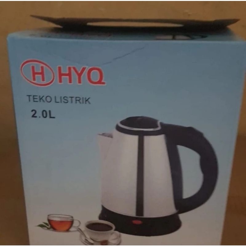 Teko Listrik Pemanas Air HYQ Kapasitas 2,0 Liter Electric Kettle Otomatis Mati