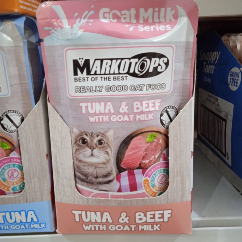 Makanan Kucing Markotop Sachet Tuna &amp; Beef Adult 85gr | Markotops Pouch | Wet food