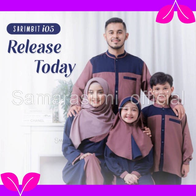 Samarasilmi_official - Sarimbit Gamis Couple Keluarga Lengan panjang Terbarusamarav i05 SIENNA NAVY 