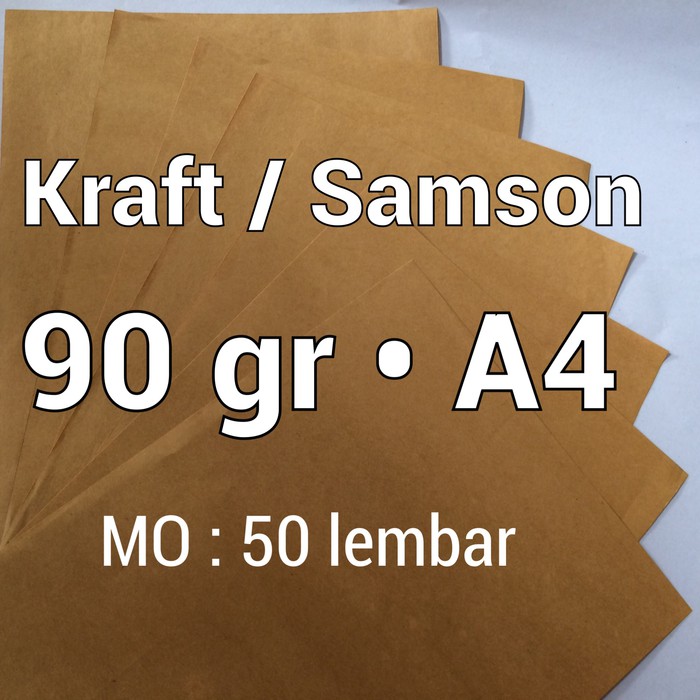 

Jual Kertas Samson | 90 Gr | A4 | Brown| Kraft | Paper Murah