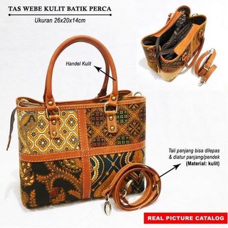 (GROSIR) Tas Webe Kulit Batik Perca/ Handbag /Slingbag / TAS WANITA / TAS BATIK