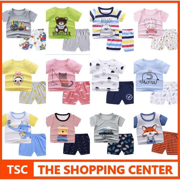 TSC - BJA3 Setelan Anak 0- 3 Tahun Model 25 - 36 Baju Setelan Anak Piyama Tidur Pendek Jumper Anak Bayi