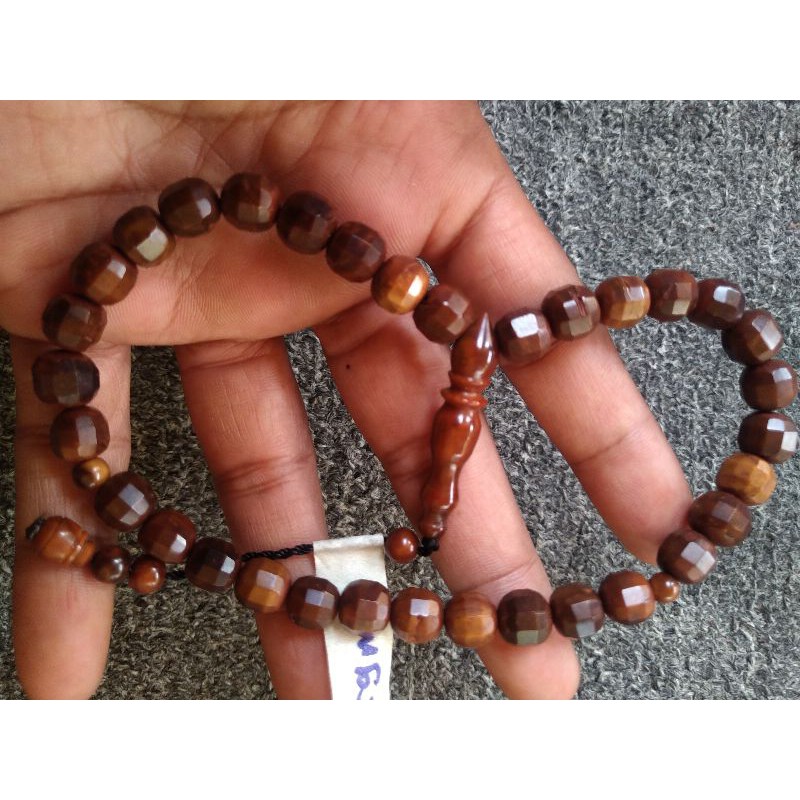 tasbih kokka motif cuting 33 butir ± 9 mm ( 9mm )