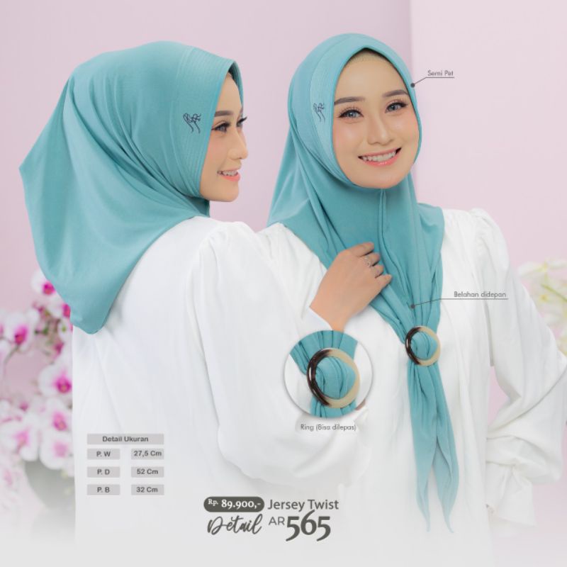 Hijab Jilbab Instan Hoodie Arrafi AR 565 Kerudung Ori Terbaru By Ar Rafi || Anniha Collection