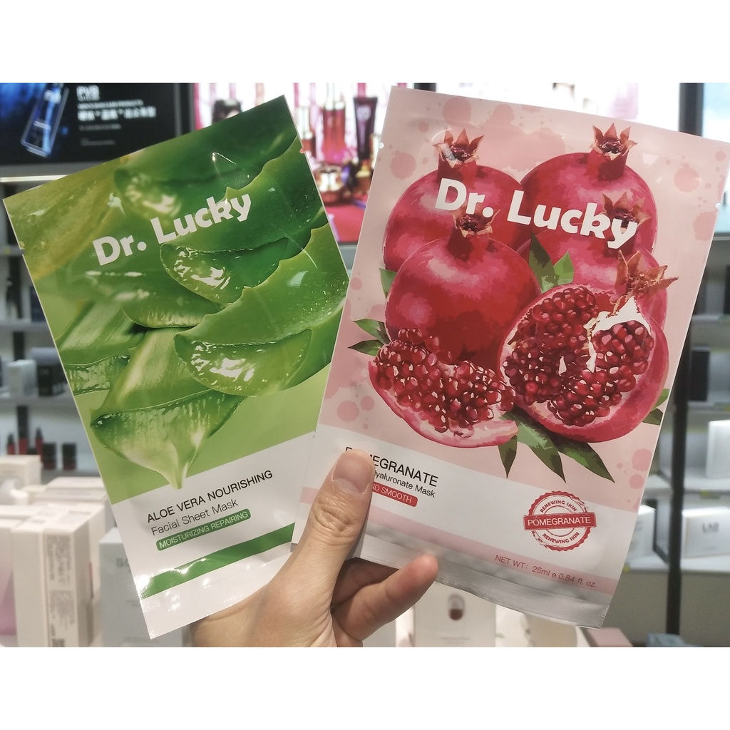 LUCKYMALL Dr LUCKY Masker Wajah KOREA Serum Buah Fruit Facial Sheet Mask Peel Off Nature Hydrate Face Mask Organik Wanita