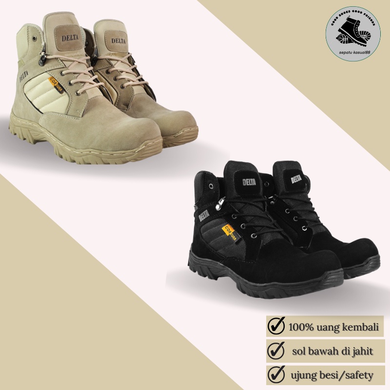 Model Baru Sepatu Delta Premium 6 Inch Sepatu Boots Tactical PDL Asli kerja lapangan gurun termurah