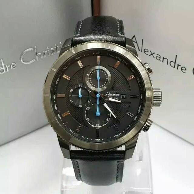 Alexandre Christie PRIA Original AC 6501 MC BLACK GREY Garansi resmi 1 thn