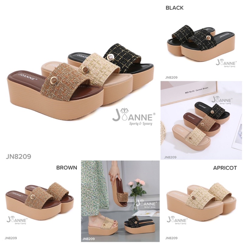[ORIGINAL] Sandal Wanita JOANNE Wedges Sandals Shoes #JN8209