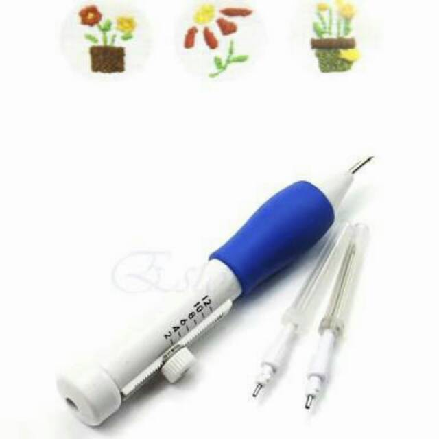 Embroidery Punch Needle Set - Alat Bordir Strimin Sulam dengan Jarum 3 Ukuran