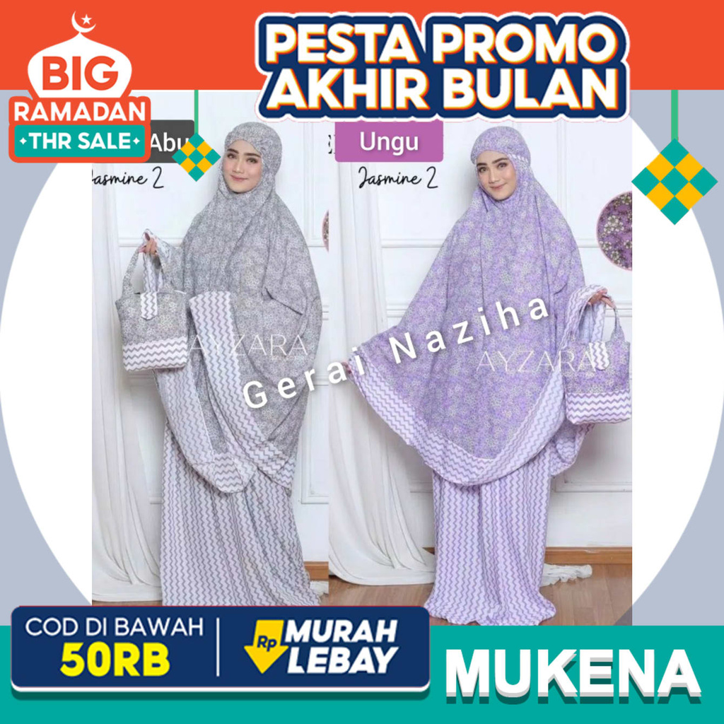 GROSIR_SOLO MUKENA DEWASA BALI JUMBO KATUN RAYON_LAMIA TIEDYE BALI_MUKENA TWO IN ONE PLISKET HYGT I.