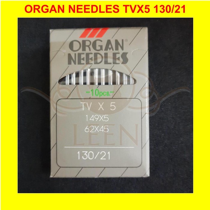 Jarum ORGAN TVx5 21 Make Up Japan Needles TV X 5 Mesin Mike Up LEEN