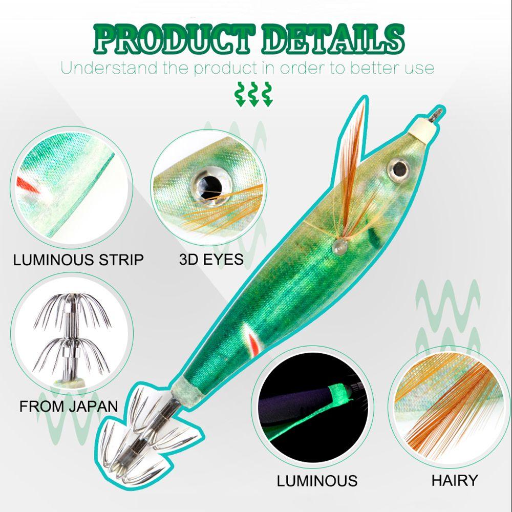 Augustina Sea Fishing Lure Gurita Laut Cuttlefish Luminous Jigging Lure Artificial Lure Jigs Pancing Wobbler