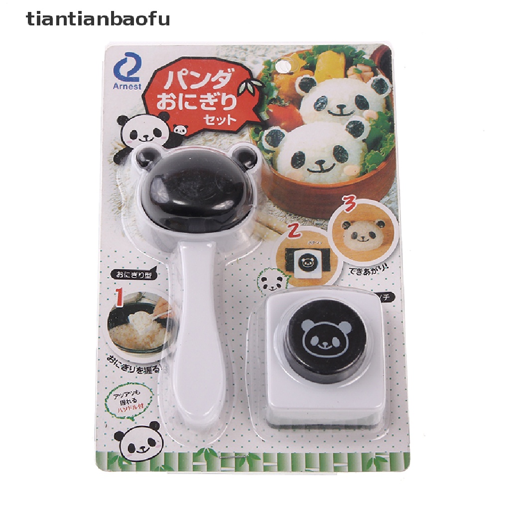 1 Set Cetakan Pembuat Bola Nasi Sushi Bento Bentuk Panda Untuk Anak