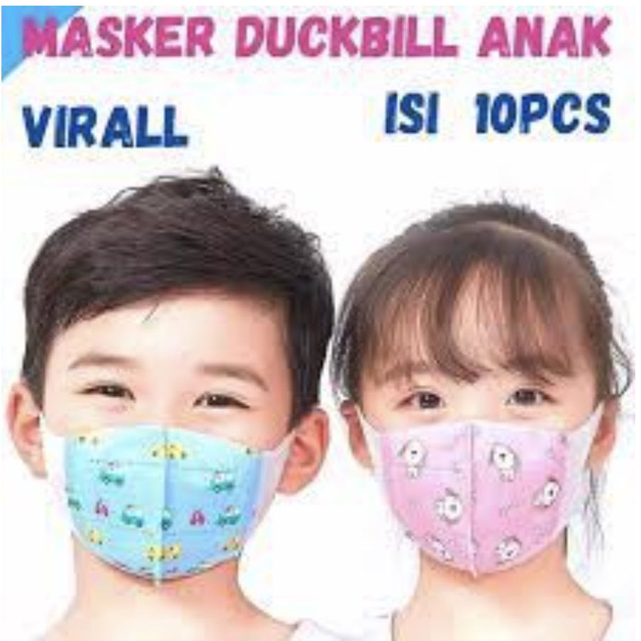 MASKER DUCKBILL ANAK 3D MOTIF 3PLY KARAKTER BTS MIX TERMURAH