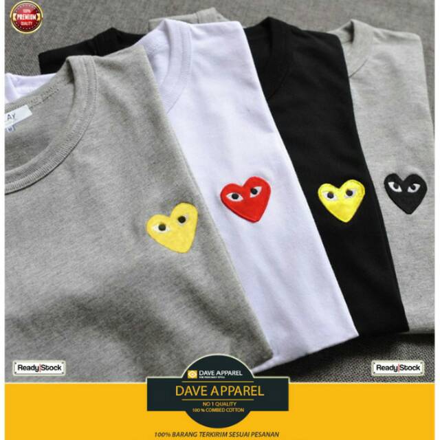 Tshirt / kaos play cdg,play comme des garcons