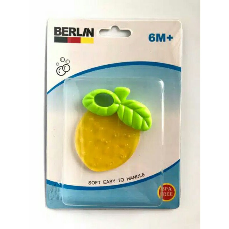 BERLIN TEETHER BENTUK BUAH ANGGUR, LEMON, DAN STRAWBERRY / GIGITAN BAYI / kimberlin