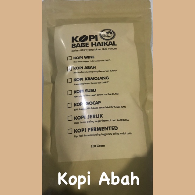 

Kopi BAbe Haikal "KOPI ABAH