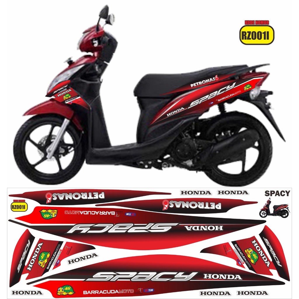 striping decal spacy mandalika, variasi spacy mandalika