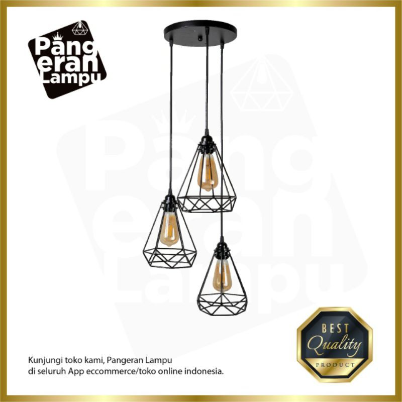  Lampu  Gantung  Lampu  Hias Minimalis  Vintage 1Set lengkap 