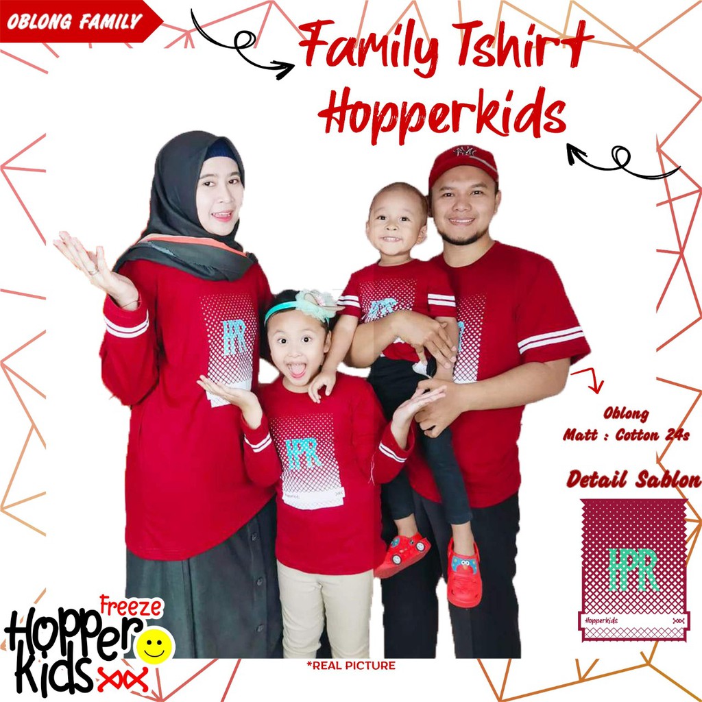 Kaos Family Couple HPR Hopperkids Marun