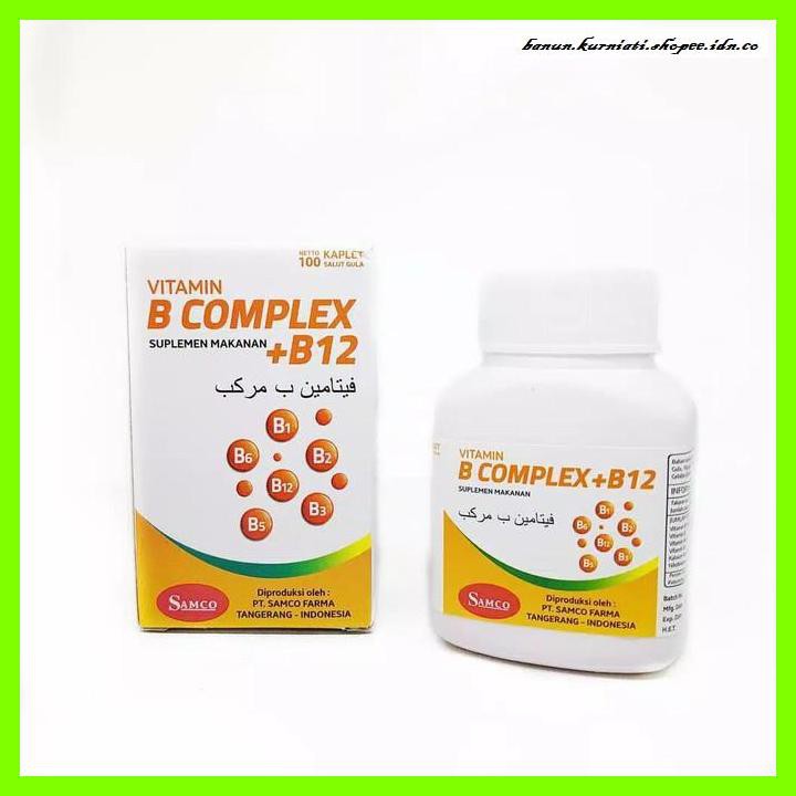 Jual VITAMIN-B- VITAMIN B COMPLEX+ B12 100S -TUBUH-SEHAT. | Shopee ...