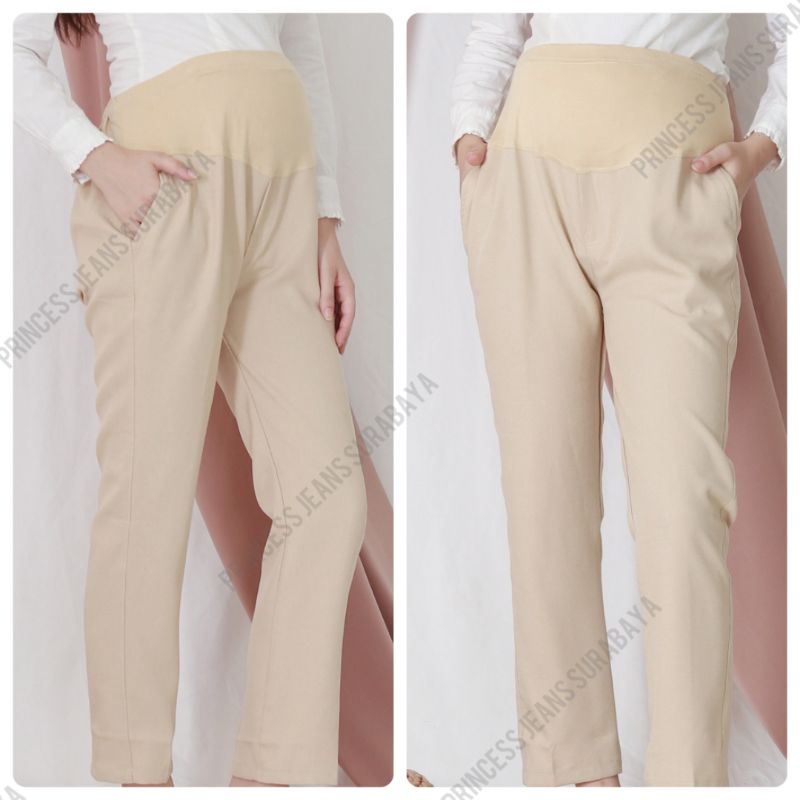 Celana Bumil Kerja Ibu Hamil Celana Kerja Kantor Kekinian Jumbo Hitam Tebal Celana Wanita Hamil Panjang Bahan Formal Premium Kain Ibu Hamil Maternity Pants