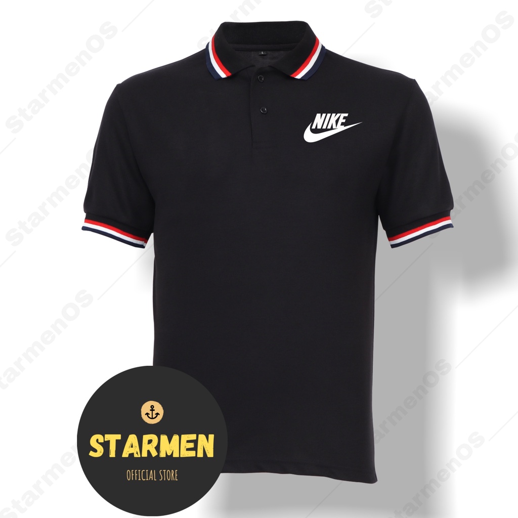 Kaos Polo Shirt Pria Kerah Logo NKE L