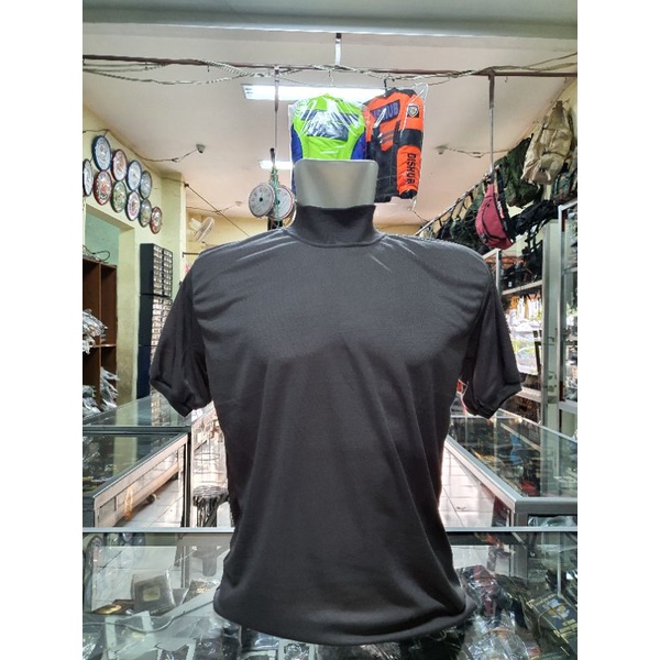 kaos oblong Cokelat Leher Tinggi / kaos oblong leher tinggi / kaos polos / kaos lengan pendek