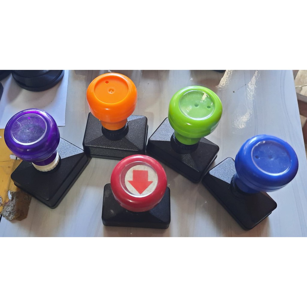 

cetak stempel otomatis / stempel warna / stempel flash ada pilihan warna gagang