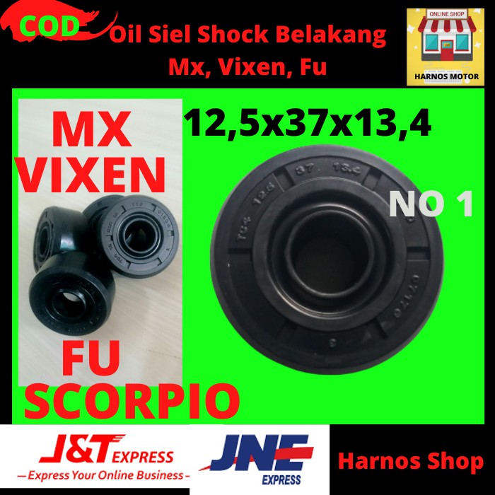 12,5x37x13,4 Oli Oil Sil Siel As Shock Sok Skok Belakang Yamaha Vixen MX Scorpio Satria Fu