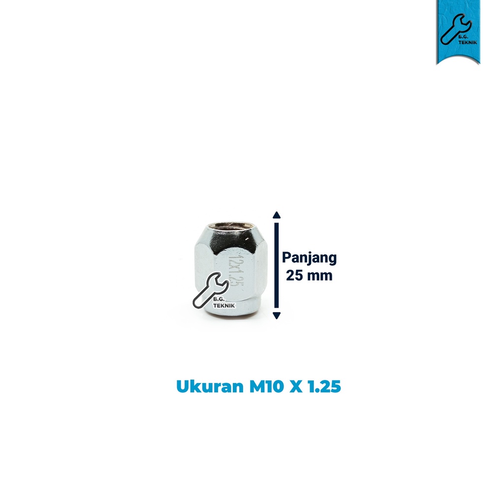 Mur roda APV Fujita lug nut M12x1.25 (Kunci 19) - 1 PC