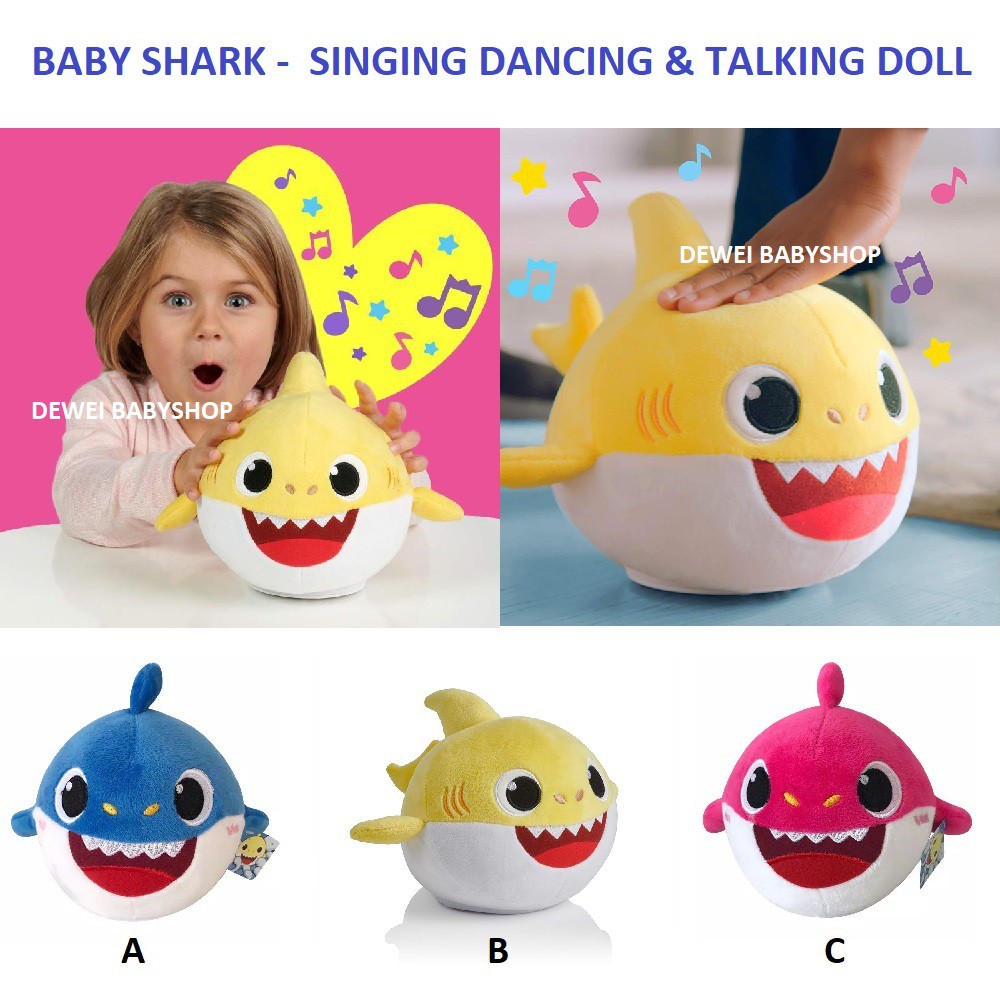  Mainan  Boneka Baby  Shark Edukasi Musik Bicara Anak Bayi 