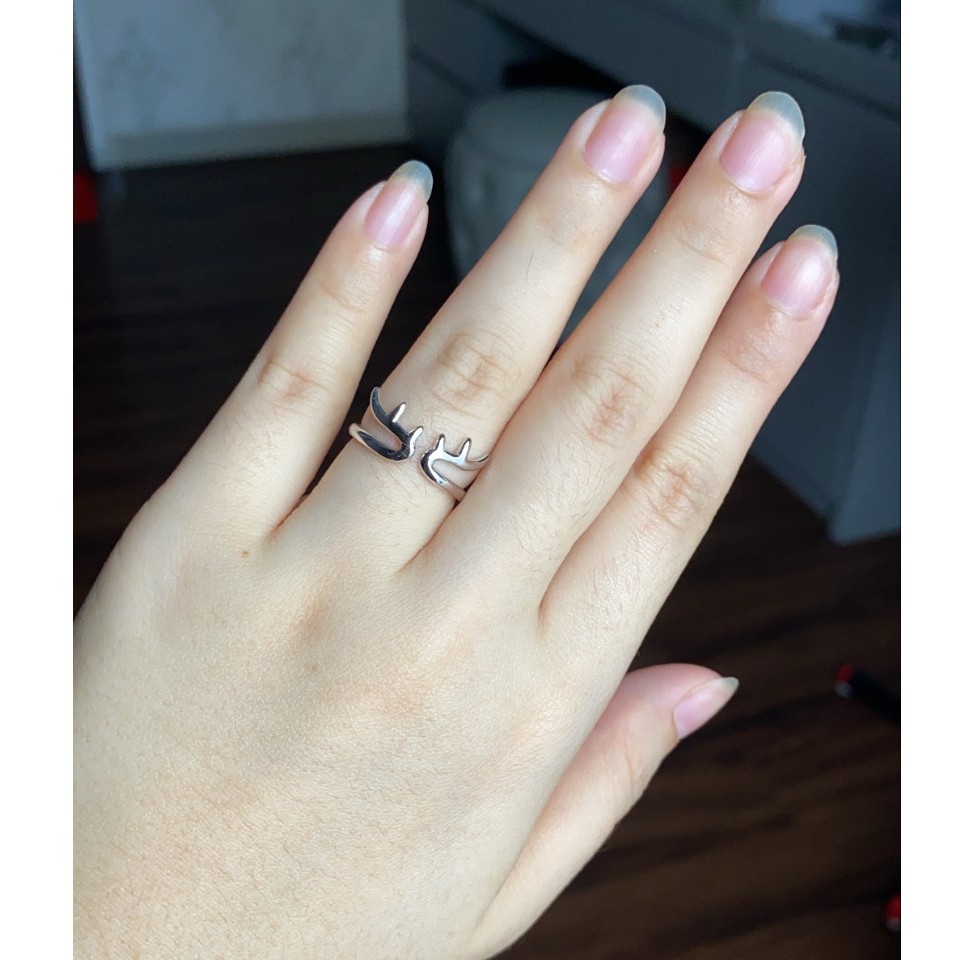 Cincin Perak Wanita Pria Couple Asli S 925 Lapis Rhodium Cocok Kawin Nikah tunangan hadiah RS033