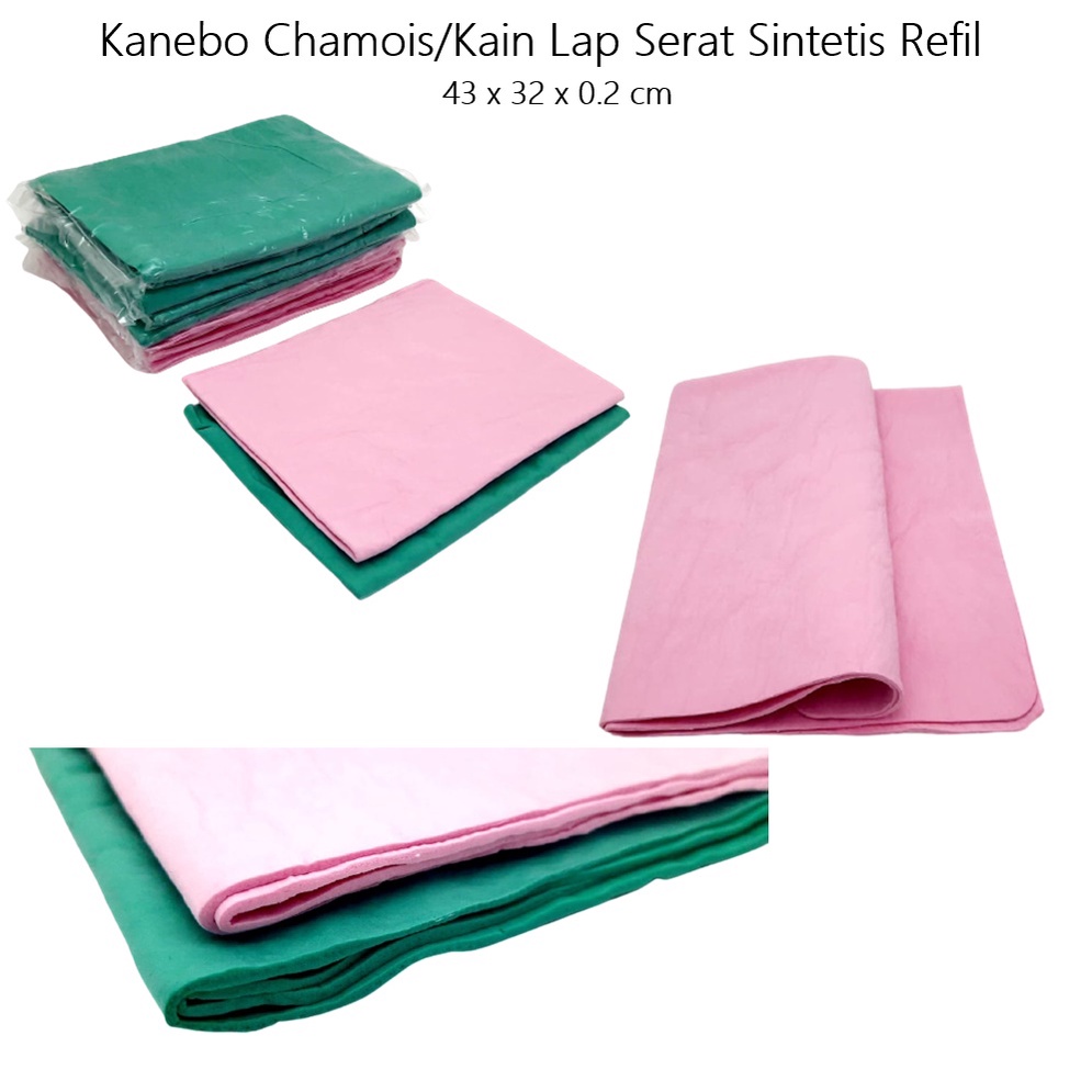 Kanebo Plas Chamois/Kain Lap Serat Sintetis Polos/Refill