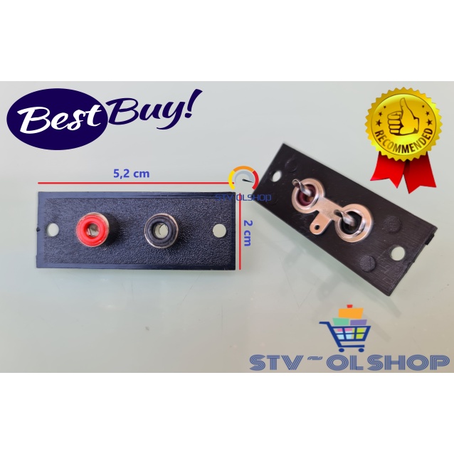 Soket RCA 2 Pin / Terminal Soket RCA merah hitam