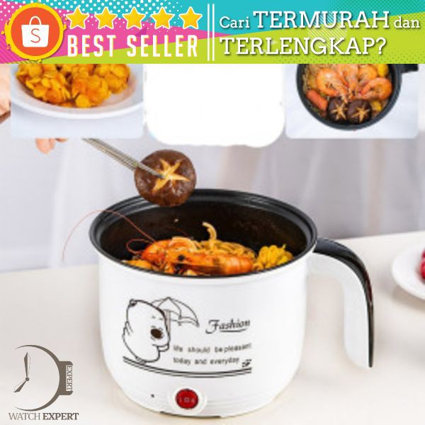 Kennen Panci Listrik Mini Hot Pot Electric Cooker Non-stick Double Layer 600W - LZH-18D - White